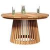 vidaXL Table d'appoint Marron 70 x 70 x 40 cm Bois de teck massif