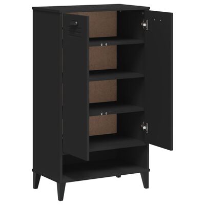 vidaXL Armoire à chaussures VIKEN noir bois d'ingénierie