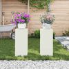 vidaXL Support de Plante 2 pcs Blanc 24 x 24 x 55 cm Acier