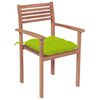 vidaXL Chaises de jardin empilables avec coussins lot de 8 Teck solide