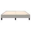 vidaXL Sommier à ressorts de lit gris clair 152x203 cm tissu