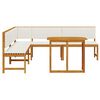 vidaXL Ensemble de banc de jardin 4 pcs Marron Bois d'Acacia Massif