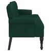 vidaXL Banc avec dossier vert fonc&eacute; 119,5x64,5x75 cm velours