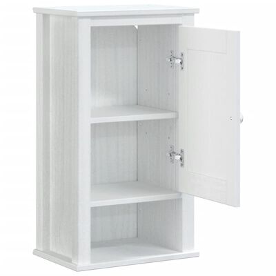 vidaXL Armoire murale de salle de bain BERG blanc bois de pin massif