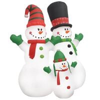 vidaXL Famille de bonhomme de neige gonflable de Noël IP44 240 cm