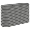 vidaXL Lit sur&eacute;lev&eacute; de jardin Acier galvanis&eacute; 114x40x68 cm gris