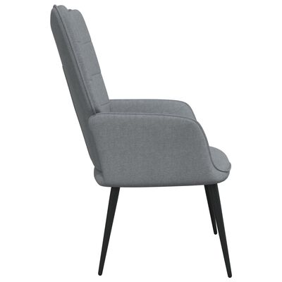 vidaXL Chaise de relaxation Gris clair Tissu