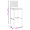 vidaXL Ensemble de bar de jardin 5 pcs avec coussins noir poly rotin