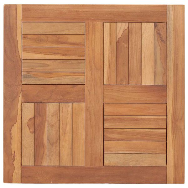 vidaXL Dessus de table Bois de teck solide 60x60x2,5 cm