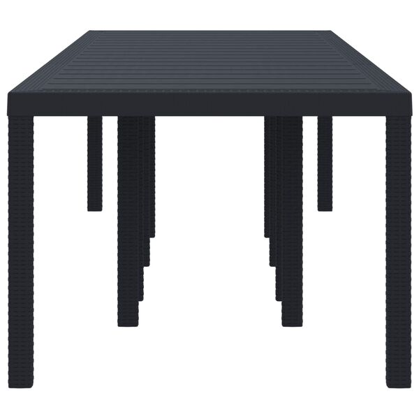 vidaXL Table de Jardin Anthracite 300 x 100 x 73 cm polyrotin