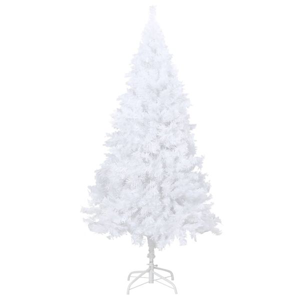 vidaXL Arbre de No&euml;l artificiel pr&eacute;-&eacute;clair&eacute; et branches &eacute;paisses blanc