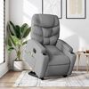 vidaXL Fauteuil inclinable de massage électrique gris clair tissu