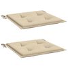 vidaXL Coussins de chaise de jardin lot de 2 beige 50x50x4 cm
