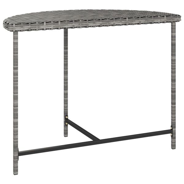 vidaXL Table de jardin Gris 100x50x75 cm R&eacute;sine tress&eacute;e