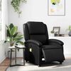 vidaXL Fauteuil inclinable de massage électrique noir similicuir