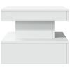 vidaXL Table basse avec lumières LED blanc 50x50x40 cm