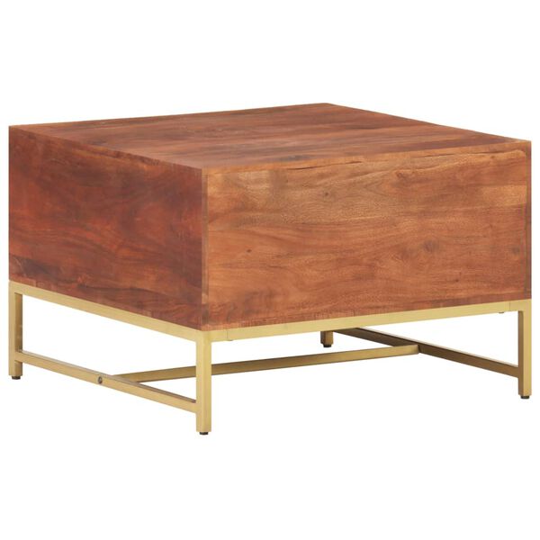vidaXL Table basse Marron miel 67x67x45 cm Bois solide d'acacia
