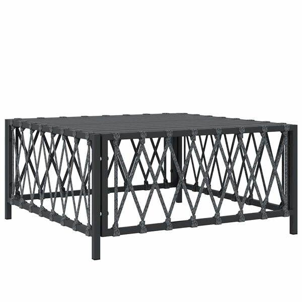vidaXL Table de jardin anthracite 70x70x34 cm tissu tiss&eacute;