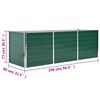 vidaXL Lit surélevé de jardin Acier galvanisé 240x80x77 cm Vert