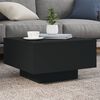 vidaXL Table basse avec lumi&egrave;res LED noir 55x55x31 cm
