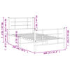 vidaXL Cadre de lit métal sans matelas et pied de lit noir 100x200 cm