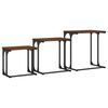 vidaXL Tables basses gigognes 3 pcs chêne marron bois d'ingénierie