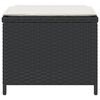 vidaXL Tabourets de jardin et coussins lot de 4 noir 40x40x35 cm rotin