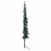 vidaXL Demi sapin de No&euml;l artificiel mince avec support Vert 180 cm