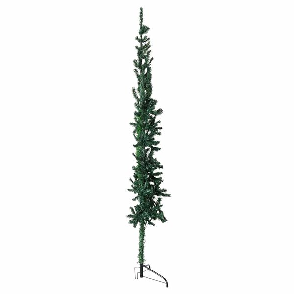 vidaXL Demi sapin de No&euml;l artificiel mince avec support Vert 180 cm