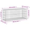 vidaXL Banc de jardin design de gabion 103x31,5x42 bois massif de pin