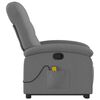vidaXL Fauteuil inclinable de massage gris fonc&eacute; tissu