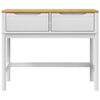 vidaXL Table console FLORO blanc 89,5x36,5x73 cm bois de pin massif