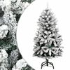 vidaXL Sapin de No&euml;l artificiel &agrave; charni&egrave;res avec neige floqu&eacute;e 150 cm