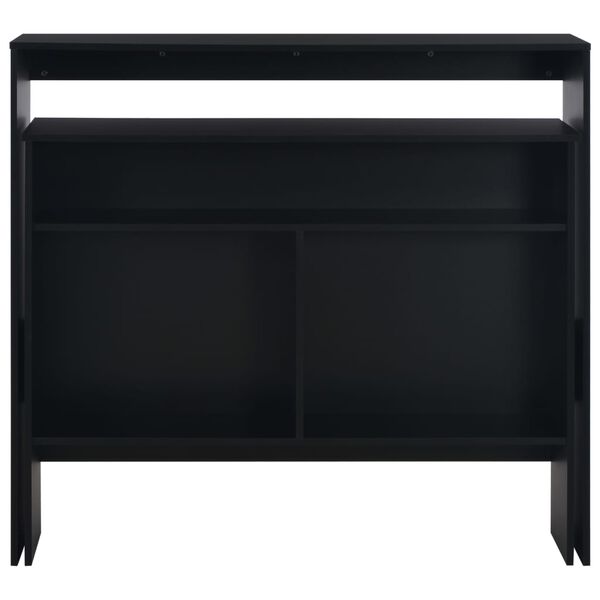 vidaXL Table de bar avec 2 dessus de table Noir 130 x 40 x 120 cm