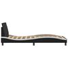 vidaXL Cadre de lit Dover noir et blanc 100x203 cm similicuir