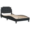 vidaXL Cadre de lit sans matelas Zadar noir 100x203 cm similicuir