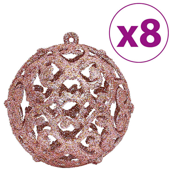 vidaXL Boules de No&euml;l 100 pcs rose et ros&eacute; 3 / 4 / 6 cm
