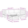 vidaXL Salon de jardin 5 pcs avec coussins bois de pin massif