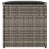 vidaXL Boîte à coussins avec stockage Gris 50 x 50 x 50 cm polyrotin