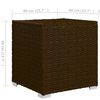 vidaXL Chaise longue de jardin table &agrave; th&eacute; 3 pcs R&eacute;sine tress&eacute;e Marron