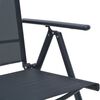 vidaXL Ensemble à manger d'extérieur 5 pcs Aluminium et textilène Noir
