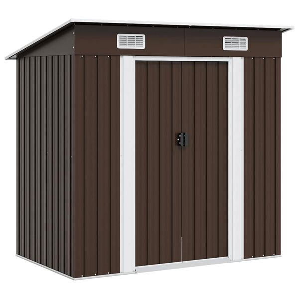 vidaXL Abri de stockage pour jardin Marron 194x121x181 cm Acier
