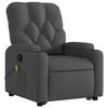 vidaXL Fauteuil inclinable de massage gris foncé tissu
