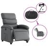 vidaXL Fauteuil inclinable &eacute;lectrique gris similicuir
