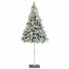 vidaXL Sapin de No&euml;l artificiel 150 LED&boules&neige floqu&eacute;e 150 cm