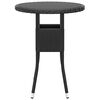 vidaXL Ensemble à manger de jardin 3 pcs Résine tressée Noir