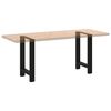 vidaXL Pieds de table à manger Noir 2 pièces 60 x (72-73) cm Acier