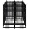 vidaXL Chenil d'ext&eacute;rieur pour chiens Acier 9,22 m&sup2;