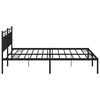 vidaXL Cadre de lit m&eacute;tal sans matelas avec t&ecirc;te de lit noir 193x203cm