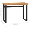 vidaXL Bureau 100x45x75 cm Bois de teck massif